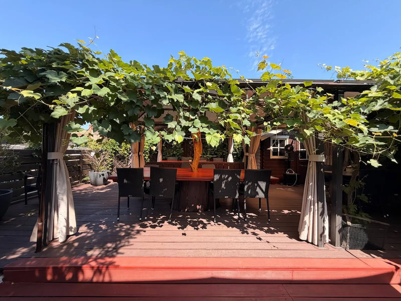 Innenhof und Terrasse des Restaurant Golestan